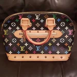 BLACK MULTICOLORED LOUIS VUITTON PURSE